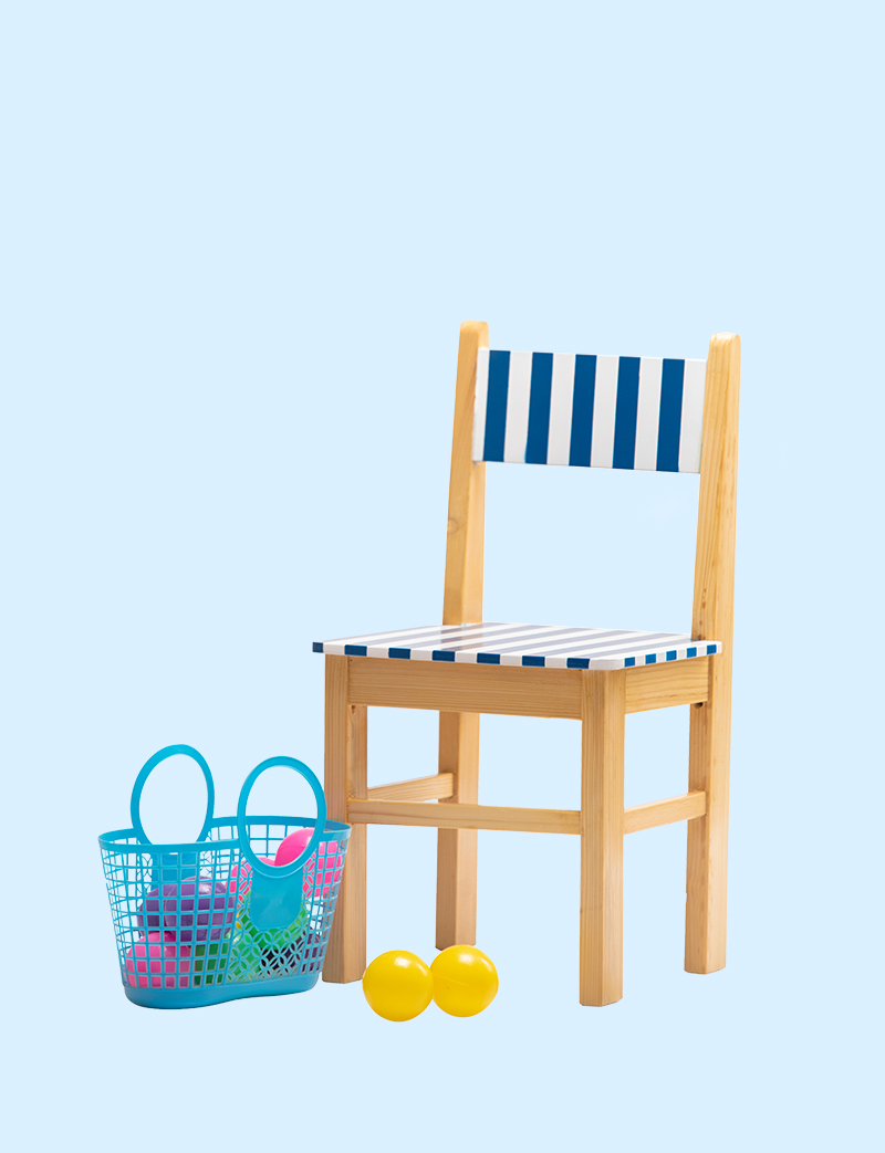 Painted in nautical blue and white, our Sahil Chair is a fresh addition to any room – Kids Furniture Online