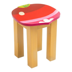 Red Peach Wooden Seat for Kids