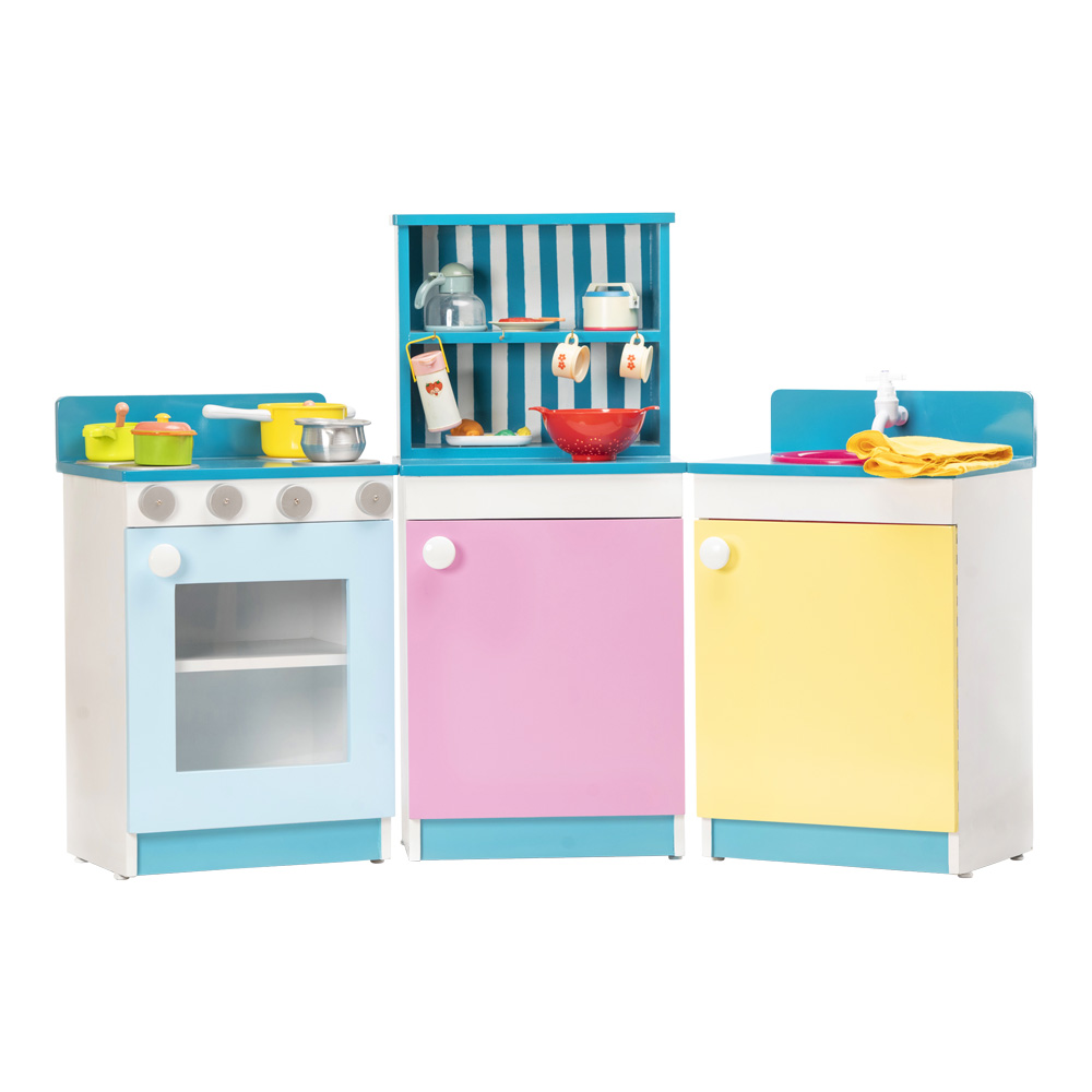 Wooden Refrigerator and kitchen cabinets for Kids