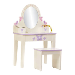 Playfurn's Wooden Malka Dressing Table for Baby Girls 01