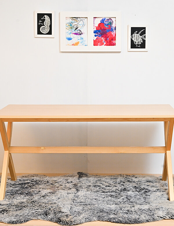 Timber Wood Trestle Table Set – Kids Furniture Online