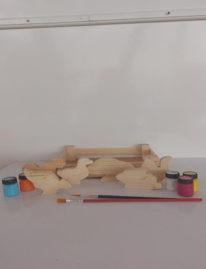 Wooden Animals (Domestic) in Wooden Crate
